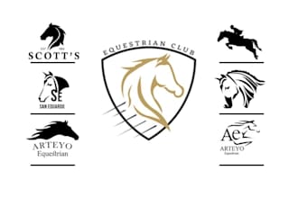 do horse racing, equestrian, equine horse business logo design