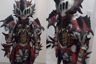 design 3d cosplay wearable armor model anime sword design helmet for 3d printing