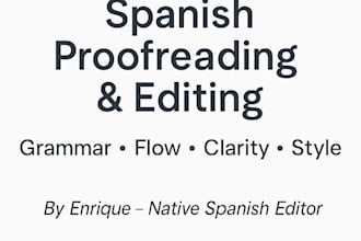 proofread or write a short spanish text in 24 hours