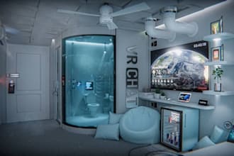 edit build attractive vrchat world, vr world 3d environment, metaverse world