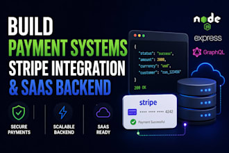 build payment systems stripe integration and saas backend