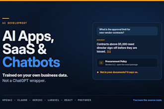 build ai app, ai saas, ai web app, ai chatbot and ai software