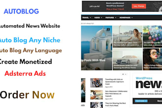 create monetized autoposting news website with adsterra ads