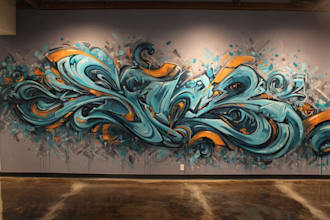 paint real graffiti art on the street wall
