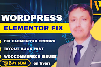 fix elementor errors and layout bugs fast