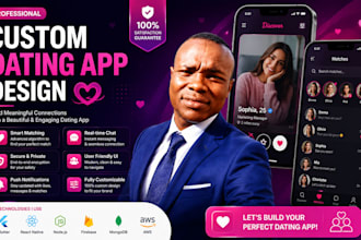 build custom dating app, social chat app and tiktok like app for ios android