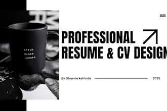 design a professional ats friendly resume and modern CV