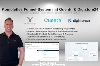 build your complete sales funnel with funnelcockpit, quentn and digistore24