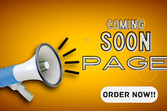 design a coming soon or prelaunch landing page, shopify landing page, sales page