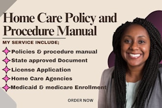 write state approved complaint policy and procedure and license for homecare
