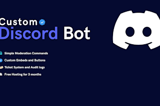develop a professional custom discord bot with full server setup