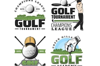 do professional creative golf club logo