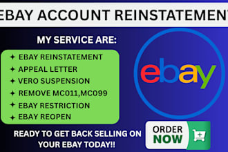 ebay account reinstatement vero suspension appeal letter mc999 mc011 restriction