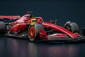rebuild 3d f1 racing car,aerodynamics,car livery,3d printing,iracing game,render