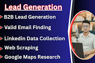 do b2b lead generation and find valid emails from linkedin