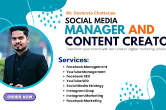 be your social media manager and content creator
