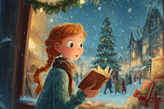 do christmas illustrations for children book, picture book coloring book, poster