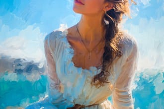 paint customized portraits into an oil painting on canvas