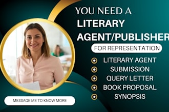 find top literary agent, book publishing, and write query letter, book proposal