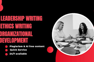 write SEO blogs on ethics, leadership, and organizational development