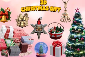 create stunning 3d christmas product renders and festive ads