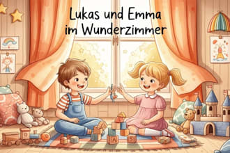 illustration für ein kinderbuch mit aquarellbildern, aquarellbuch