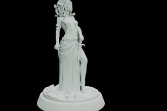 sculpt 3d models for tabletop game,miniature,action figures,dnd figure for print