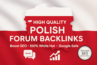 publish high quality polish backlinks from real forums for SEO ranking
