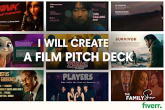 design a stunning film pitch deck and investor presentation for your movie
