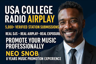 promote your music with real USA college radio airplay and 5000 submissions