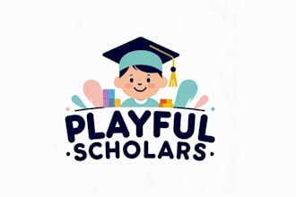 make a professional and minimalist education logo
