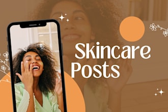 design aesthetic skincare canva posts
