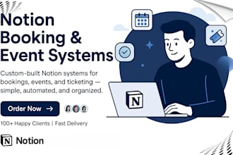 build notion booking system, event booking system, event ticketing system