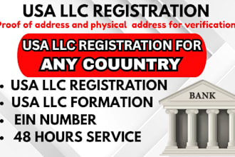 create USA llc registration llc formation with ein number full llc creation