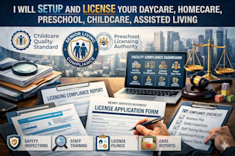 setup and license your daycare, homecare, preschool, childcare, assisted living