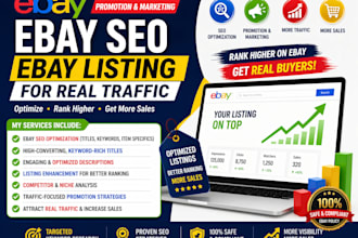 do ebay promotion and marketing ebay SEO ebay listing for real traffic