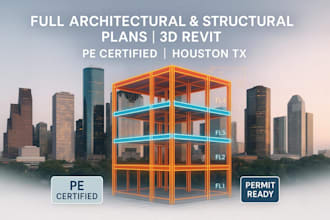 create full architectural and structural 3d revit plans in houston tx