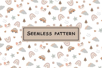 do seamless patterns for babies textile