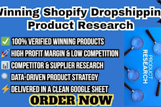 do winning shopify droshippping products profitable research