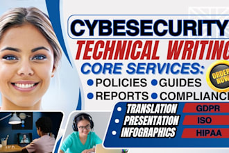draft or write cybersecurity technical writing articles projects quizzes reports