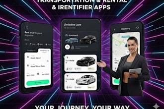 develop advanced ride sharing app, car rental app, tractor rental, limousine app