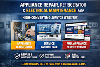 generate appliance repair lead refrigerator electric maintenance service website