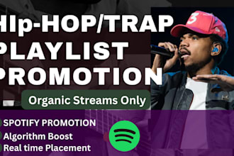 boost your  spotify playlist promotion for hip hop and trap music