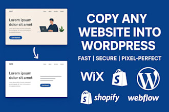 copy, clone, or redesign any website into wordpress