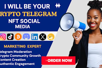 be your crypto telegram manager, nft web3 and social media marketing expert