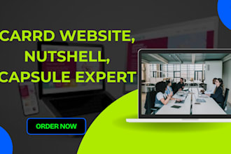build and customize carrd landing pages integrated with nutshell or capsule CRM