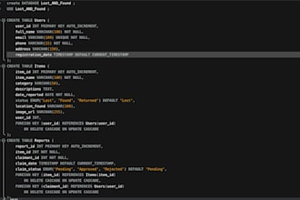 create you a lost and found web application for your school