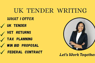 write professional UK tender proposals and pqq responses
