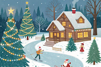design christmas themed illustration