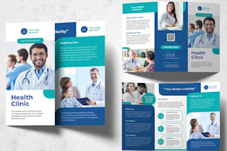 design medical, healthcare, dental pharmacy business flyer, brochure and booklet
